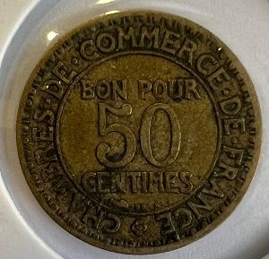 Франция, 50 сантимов 1925 г.