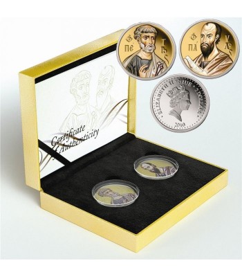 Ниуэ, набор серебряных монет Святые апостолы Пётр и Павел, 2010 год