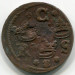 Монета Швеция 1/4 эре 1636 год.