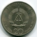Монета ГДР 20 марок 1971 год. 85 лет со дня рождения Эрнста Тельмана.