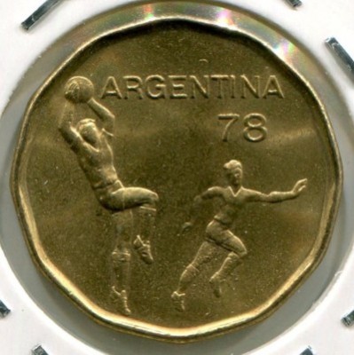 Монета Аргентина 20 песо 1978 год. Чемпионат мира по футболу.