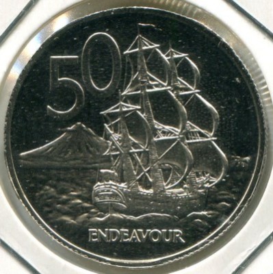 Монета Новая Зеландия 50 центов 1977 год.