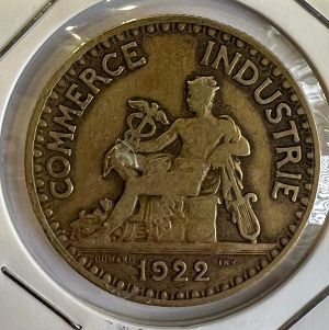Франция, 2 франка 1922 г.