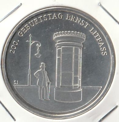 Германия 20 евро 2016 г. 200 лет со дня рождения Эрнста Литфасса D