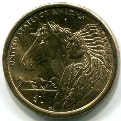 Монета США 1 доллар 2012 год. Торговые пути 17 века.