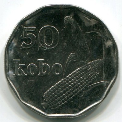 Монета Нигерия 50 кобо 1991 год.