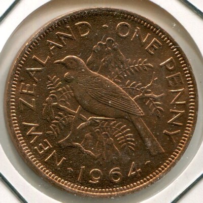 Монета Новая Зеландия 1 пенни 1964 год.