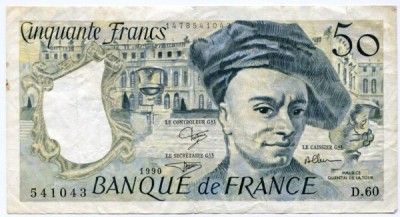 Банкнота Франция 50 франков 1990 год.