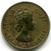 Монета Ямайка 1 пенни 1962 год. Елизавета II