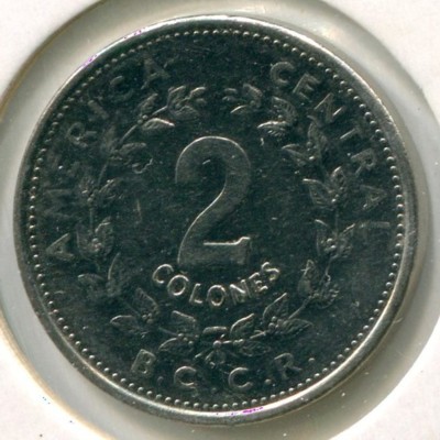 Монета Коста-Рика 2 колона 1984 год.