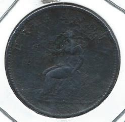 Монета Великобритания 1/2 пенни 1806 год