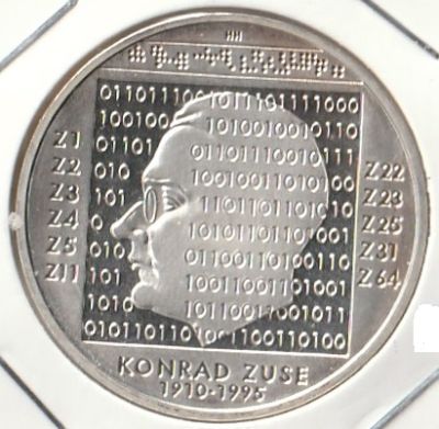 Германия 10 евро 2010 г. 100 лет со дня рождения Конрада Цузе