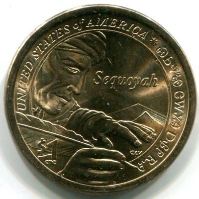 Монета США 1 доллар 2017 год. Секвойя