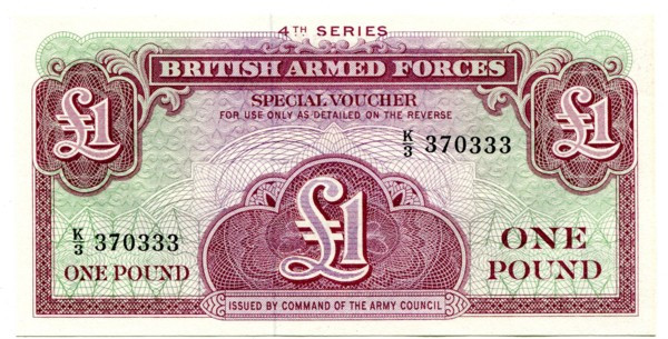 Банкнота Великобритания 1 фунт 1962 год.