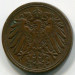 Монета Германия 1 пфенниг 1906 год. А
