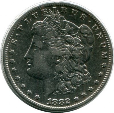 Монета США 1 доллар 1882 год.