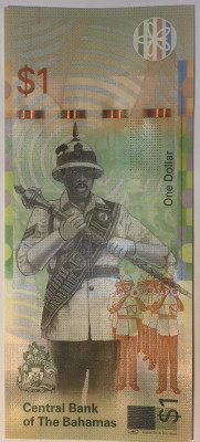 Банкнота Багамские острова 1 доллар 2017 год 