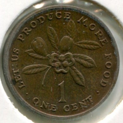 Монета Ямайка 1 цент 1971 год. FAO