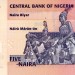 Нигерия, банкнота 5 найра, 2017 год (пластик)