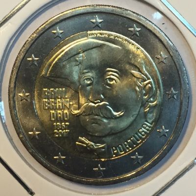 Монета Португалия 2 евро 2017 года 