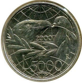 Сан-Марино, 5000 лир 2000 год