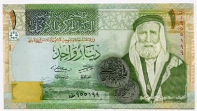 Банкнота Иордания 1 динар 2016 год. 