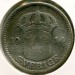 Монета Швеция 25 эре 1914 год.