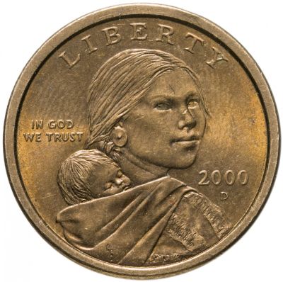 Монета США 1 доллар 2000 год. D "Сакагавея"