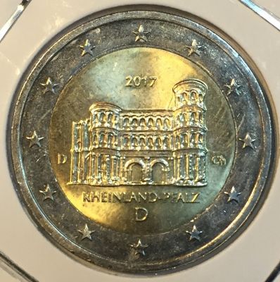 Монета Германии 2 евро 2017 года D.