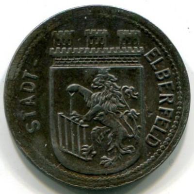 Монета Эльберфельд 50 пфеннигов 1918 год. Нотгельд