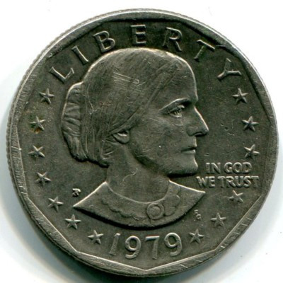 Монета США 1 доллар 1979 год. Сьюзен Энтони. P