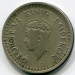 Монета Индия 1/2 рупии 1944 год. Король Георг VI