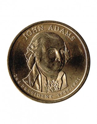 США, 1 доллар, 2-й президент Джон Адамс 2007 г.