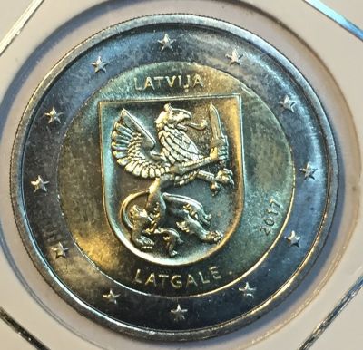 Монета Латвия 2 евро 2017 года 