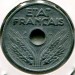 Монета Франция 10 сантимов 1943 год.