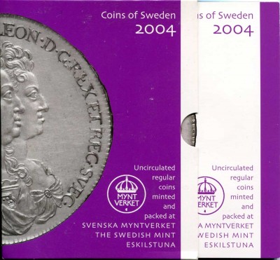 Швеция, набор монет 2004 г.