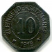 Монета Цвайкау 10 пфеннигов 1918 год. Нотгельд