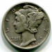 Монета США 1 дайм 1943 год.