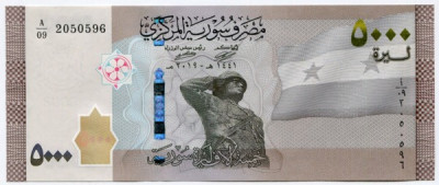 Банкнота Сирия 5000 фунтов 2019 год.