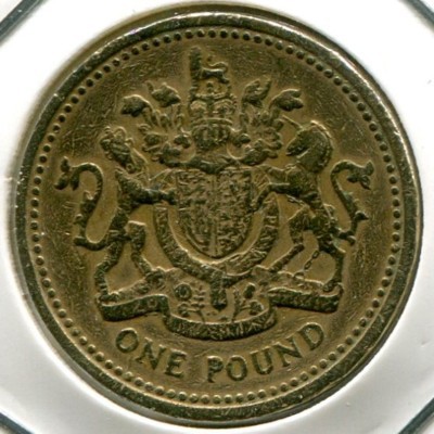 Монета Великобритания 1 фунт 1983 год.