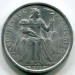 Монета Французская полинезия 1 франк 1975 год.