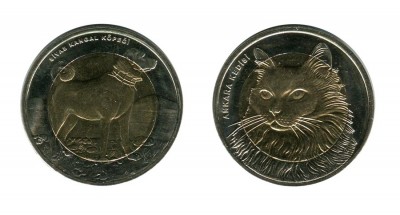 Турция, набор монет Красная книга 1 лира 2010 г.
