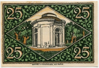 Банкнота город Райнсберг 25 пфеннигов 1922 год.