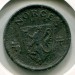 Монета Норвегия 10 эре 1942 год.
