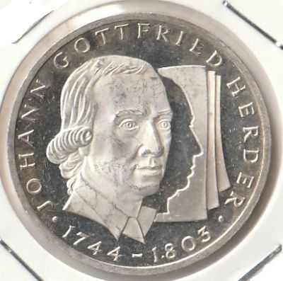 Германия 10 марок 1994 г. 250 лет со дня рождения Иоганна Готфрида Гердера G