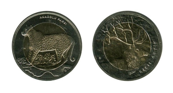 Турция, набор монет Красная книга 1 лира 2012 г.