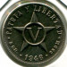 Монета Куба 5 сентаво 1946 год.