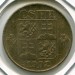 Монета Чехословакия 1 крона 1992 год.