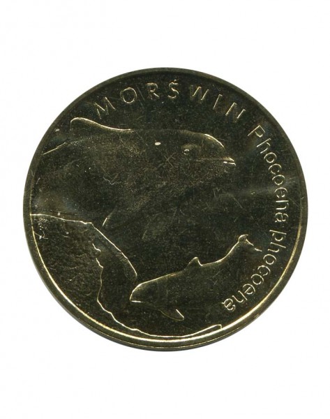 2 злотых Морская свинья ( Дельфин ) 2004 г. Животный мир