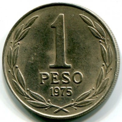Монета Чили 1 песо 1975 год.